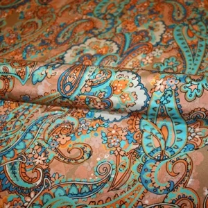 'Tesoro Turchese Paisley' Silke